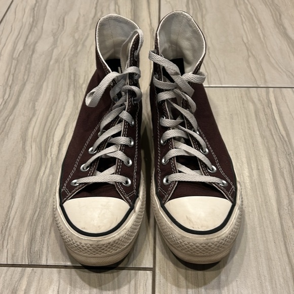 Brown Platform High Top Converse, Women’s 8, Excellent Condition - Picture 5 of 9